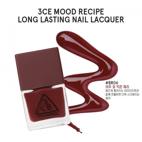 3CE Mood Recipe Long Lasting Nail Lacquer #‎BR06