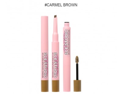 3CE Studio Coloring Brow Pencil & Mascara #1 Caramel Brown