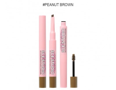 3CE Studio Coloring Brow Pencil & Mascara #2 Peanut Brown