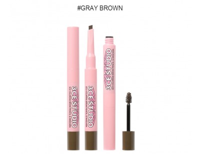 3CE Studio Coloring Brow Pencil & Mascara #3 Gray Brown