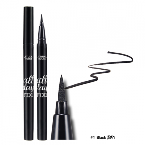 Etude House All Day Fix Pen Liner #1 ดำ