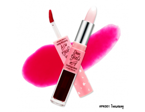 Etude House Dear Girls Tint & Lip Balm #PK001 โทนชมพู