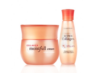 Etude House Moistfull Collagen Cream 60 ml. + Super Collagen Ampoule Essence 20 ml.