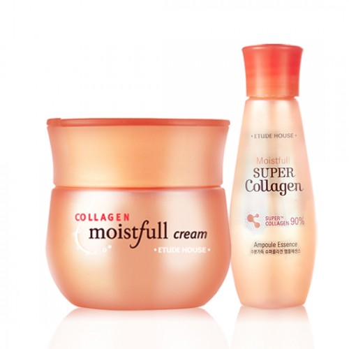 Etude House Moistfull Collagen Cream 60 ml. + Super Collagen Ampoule Essence 20 ml.