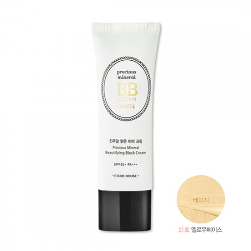 Etude House Precious Mineral Beautifying Block Cream Matte SPF50+ PA+++ #21 Beige