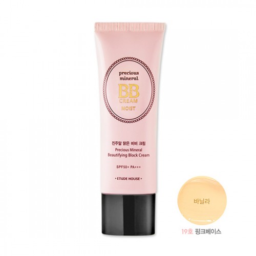 Etude House Precious Mineral Beautifying Block Cream Moist SPF50+ PA+++ #19 Vanilla