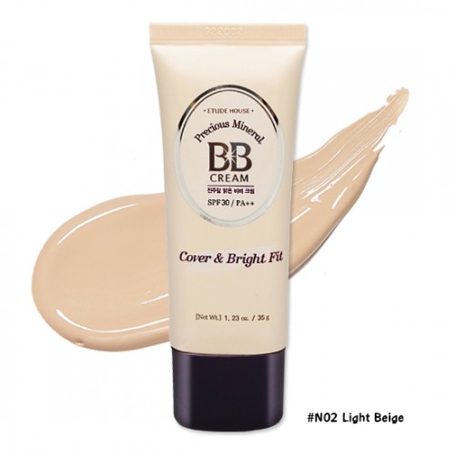 Etude House Precious Mineral BB Cream Cover & Bright Fit SPF30 PA++ #N02 Light Beige