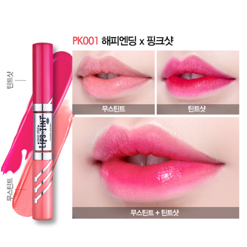 Etude House Twin Shot LipsTint #PK001