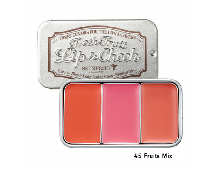 Skinfood Fresh Fruit Lip & Cheek Trio 5 Fruits Mix