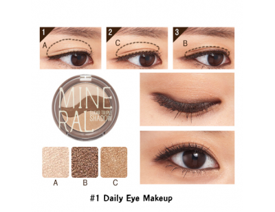 Skinfood Mineral Sugar Triple Shadow #1 Daily Eye Makeup