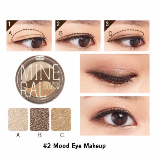 Skinfood Mineral Sugar Triple Shadow #2 Mood Eye Makeup