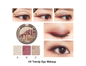 Skinfood Mineral Sugar Triple Shadow #4 Trendy Eye Makeup