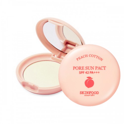 Skinfood Peach Cotton Pore Sun Pact SPF42 PA+++ #1 Clear