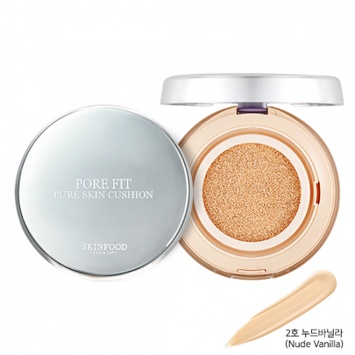 Skinfood Pore Fit Pure Skin Cushion SPF50+ PA+++ #2 Nude Vanilla