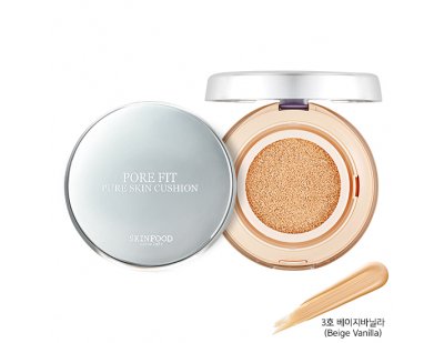 Skinfood Pore Fit Pure Skin Cushion SPF50+ PA+++ #3 Beige Vanilla