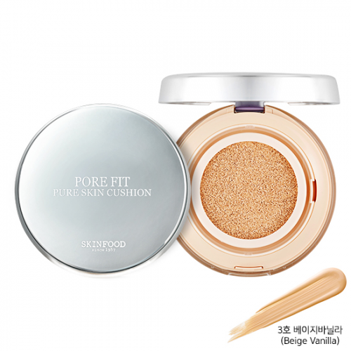 Skinfood Pore Fit Pure Skin Cushion SPF50+ PA+++ #3 Beige Vanilla