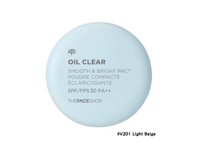 TheFaceShop Oil Clear Smooth & Bright Pact SPF30 PA++ #V201 Light Beige