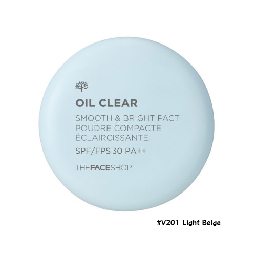 TheFaceShop Oil Clear Smooth & Bright Pact SPF30 PA++ #V201 Light Beige