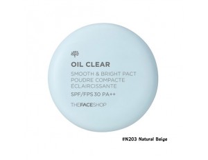 TheFaceShop Oil Clear Smooth & Bright Pact SPF30 PA++ #N203 Natural Beige