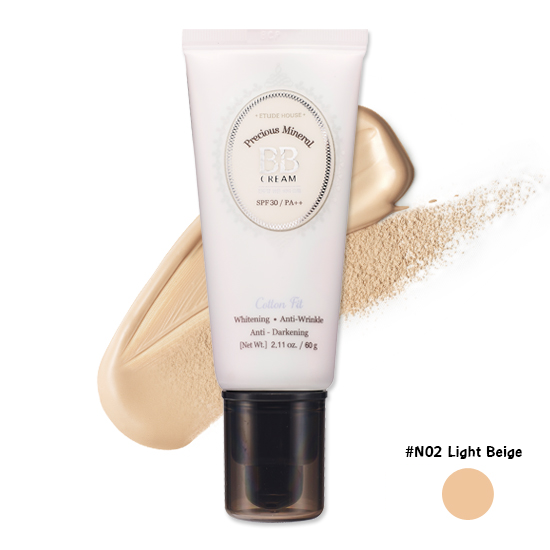 Etude House Precious Mineral Cotton Fit BB Cream SPF30 PA++ #N02 Light Beige